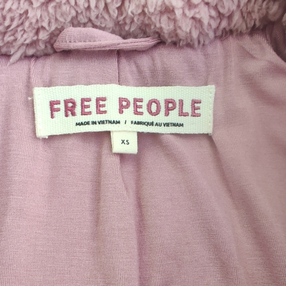 Free People Joplin Cozy Jacket In Smoked Pink Size XS Oversized - Picture 6 of 7